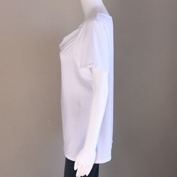 PENDLETON Draped and Ruched Neck Short Sleeve Tee - XL - Picture 2 of 7